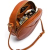 image:imagePortland Leather Goods Circle Crossbody Bag for Women  Handmade from the Finest FullGrain HidesHoney