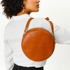 image:imagePortland Leather Goods Circle Crossbody Bag for Women  Handmade from the Finest FullGrain HidesHoney