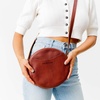 image:imagePortland Leather Goods Circle Crossbody Bag for Women  Handmade from the Finest FullGrain HidesNutmeg