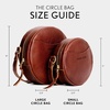 image:imagePortland Leather Goods Circle Crossbody Bag for Women  Handmade from the Finest FullGrain HidesNutmeg