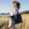 image:imagePortland Leather Goods Classic Medium Tote Bag  Handmade Open Top Durable amp Unlined  Interior amp Exterior PocketsBlack