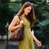 image:imagePortland Leather Goods Classic Medium Tote Bag  Handmade Open Top Durable amp Unlined  Interior amp Exterior PocketsColdbrew