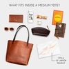 image:imagePortland Leather Goods Classic Medium Tote Bag  Handmade Open Top Durable amp Unlined  Interior amp Exterior PocketsColdbrew