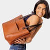 image:imagePortland Leather Goods Classic Medium Tote Bag  Handmade Open Top Durable amp Unlined  Interior amp Exterior PocketsHoney