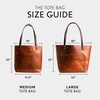 image:imagePortland Leather Goods Classic Medium Tote Bag  Handmade Open Top Durable amp Unlined  Interior amp Exterior PocketsHoney