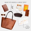 image:imagePortland Leather Goods Classic Medium Tote Bag  Handmade Open Top Durable amp Unlined  Interior amp Exterior PocketsNutmeg