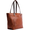 image:imagePortland Leather Goods Classic Medium Tote Bag  Handmade Open Top Durable amp Unlined  Interior amp Exterior PocketsNutmeg