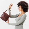 image:imagePortland Leather Goods Festival Bag  Lightweight Leather Crossbody Purse  Handmade from the Finest FullGrain HidesCognac