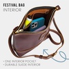 image:imagePortland Leather Goods Festival Bag  Lightweight Leather Crossbody Purse  Handmade from the Finest FullGrain HidesColdbrew