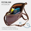 image:imagePortland Leather Goods Festival Bag  Lightweight Leather Crossbody Purse  Handmade from the Finest FullGrain HidesHoney