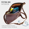 image:imagePortland Leather Goods Festival Bag  Lightweight Leather Crossbody Purse  Handmade from the Finest FullGrain HidesLagoon