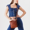 image:imagePortland Leather Goods Festival Bag  Lightweight Leather Crossbody Purse  Handmade from the Finest FullGrain HidesNutmeg