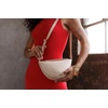 image:imagePortland Leather Goods Koala Sling Bag  Leather Sling with Adjustable Strap  Handmade from the Finest FullGrain HidesBone