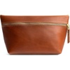 image:imagePortland Leather Goods Makeup Bag  Travel Friendly Cosmetic Bag with Zipper Closure for Organizing Makeup amp Toiletries  Handmade from the Finest FullGrain Hides  Large HoneyHoney