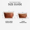 image:imagePortland Leather Goods Makeup Bag  Travel Friendly Cosmetic Bag with Zipper Closure for Organizing Makeup amp Toiletries  Handmade from the Finest FullGrain Hides  Large HoneyHoney
