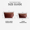 image:imagePortland Leather Goods Makeup Bag  Travel Friendly Cosmetic Bag with Zipper Closure for Organizing Makeup amp Toiletries  Handmade from the Finest FullGrain Hides  Large HoneyCognac