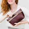 image:imagePortland Leather Goods Makeup Bag  Travel Friendly Cosmetic Bag with Zipper Closure for Organizing Makeup amp Toiletries  Handmade from the Finest FullGrain Hides  Large HoneyCognac