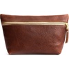 image:imagePortland Leather Goods Makeup Bag  Travel Friendly Cosmetic Bag with Zipper Closure for Organizing Makeup amp Toiletries  Handmade from the Finest FullGrain Hides  Large HoneyNutmeg