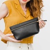 image:imagePortland Leather Goods Makeup Bag  Travel Friendly Cosmetic Bag with Zipper Closure for Organizing Makeup amp Toiletries  Handmade from the Finest FullGrain Hides  Large HoneyBlack