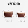 image:imagePortland Leather Goods Makeup Bag  Travel Friendly Cosmetic Bag with Zipper Closure for Organizing Makeup amp Toiletries  Handmade from the Finest FullGrain Hides  Large HoneyNutmeg
