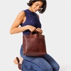 image:imagePortland Leather Goods Medium Crossbody Tote for Women  Handmade from the Finest FullGrain Hides  HandmadeCognac