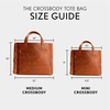image:imagePortland Leather Goods Medium Crossbody Tote for Women  Handmade from the Finest FullGrain Hides  HandmadeMeadow