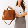 image:imagePortland Leather Goods Medium Crossbody Tote for Women  Handmade from the Finest FullGrain Hides  HandmadeMeadow