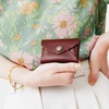 image:imagePortland Leather Goods Mini Daisy Wallet for Women  Handmade from the Finest FullGrain Hides  Features Envelope Design with Snap Closure  BlackCognac