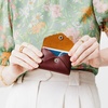 image:imagePortland Leather Goods Mini Daisy Wallet for Women  Handmade from the Finest FullGrain Hides  Features Envelope Design with Snap Closure  BlackCognac