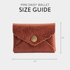 image:imagePortland Leather Goods Mini Daisy Wallet for Women  Handmade from the Finest FullGrain Hides  Features Envelope Design with Snap Closure  BlackNutmeg