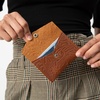 image:imagePortland Leather Goods Mini Envelope Wallet for Women  Handmade from the Finest FullGrain Hides  Features Two Interior Pockets with Secure Snap Closure  NutmegMeadow