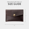 image:imagePortland Leather Goods Mini Envelope Wallet for Women  Handmade from the Finest FullGrain Hides  Features Two Interior Pockets with Secure Snap Closure  NutmegGrizzly