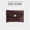 image:imagePortland Leather Goods Mini Envelope Wallet for Women  Handmade from the Finest FullGrain Hides  Features Two Interior Pockets with Secure Snap Closure  NutmegColdbrew