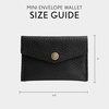 image:imagePortland Leather Goods Mini Envelope Wallet for Women  Handmade from the Finest FullGrain Hides  Features Two Interior Pockets with Secure Snap Closure  NutmegPebbled Black