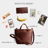 image:imagePortland Leather Goods Mini Snap Crossbody Tote Bag for Women  Handmade Snap Closure Durable amp Unlined  Outside Pocket  SnapColdbrew