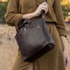 image:imagePortland Leather Goods Mini Snap Crossbody Tote Bag for Women  Handmade Snap Closure Durable amp Unlined  Outside Pocket  SnapColdbrew