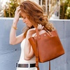 image:imagePortland Leather Goods Mini Snap Crossbody Tote Bag for Women  Handmade Snap Closure Durable amp Unlined  Outside Pocket  SnapHoney