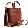image:imagePortland Leather Goods Mini Snap Crossbody Tote Bag for Women  Handmade Snap Closure Durable amp Unlined  Outside Pocket  SnapNutmeg