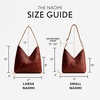 image:imagePortland Leather Goods Naomi Shoulder Bag  Handmade Slouchy Bag with Adjustable Crossbody Strap amp Secure Magnetic ClosureL Nutmeg