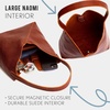 image:imagePortland Leather Goods Naomi Shoulder Bag  Handmade Slouchy Bag with Adjustable Crossbody Strap amp Secure Magnetic ClosureL Orchid