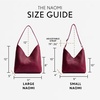 image:imagePortland Leather Goods Naomi Shoulder Bag  Handmade Slouchy Bag with Adjustable Crossbody Strap amp Secure Magnetic ClosureL Orchid
