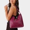 image:imagePortland Leather Goods Naomi Shoulder Bag  Handmade Slouchy Bag with Adjustable Crossbody Strap amp Secure Magnetic ClosureL Orchid