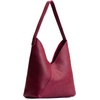 image:imagePortland Leather Goods Naomi Shoulder Bag  Handmade Slouchy Bag with Adjustable Crossbody Strap amp Secure Magnetic ClosureL Orchid