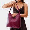 image:imagePortland Leather Goods Naomi Shoulder Bag  Handmade Slouchy Bag with Adjustable Crossbody Strap amp Secure Magnetic ClosureL Orchid
