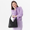 image:imagePortland Leather Goods Naomi Shoulder Bag  Handmade Slouchy Bag with Adjustable Crossbody Strap amp Secure Magnetic ClosureL Pebbled Black