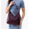 image:imagePortland Leather Goods Naomi Shoulder Bag  Handmade Slouchy Bag with Adjustable Crossbody Strap amp Secure Magnetic ClosureL Plum