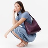 image:imagePortland Leather Goods Naomi Shoulder Bag  Handmade Slouchy Bag with Adjustable Crossbody Strap amp Secure Magnetic ClosureL Plum