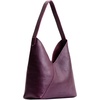 image:imagePortland Leather Goods Naomi Shoulder Bag  Handmade Slouchy Bag with Adjustable Crossbody Strap amp Secure Magnetic ClosureL Plum