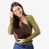 image:imagePortland Leather Goods Naomi Shoulder Bag  Handmade Slouchy Bag with Adjustable Crossbody Strap amp Secure Magnetic ClosureS Coldbrew