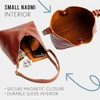 image:imagePortland Leather Goods Naomi Shoulder Bag  Handmade Slouchy Bag with Adjustable Crossbody Strap amp Secure Magnetic ClosureS Pebbled Black